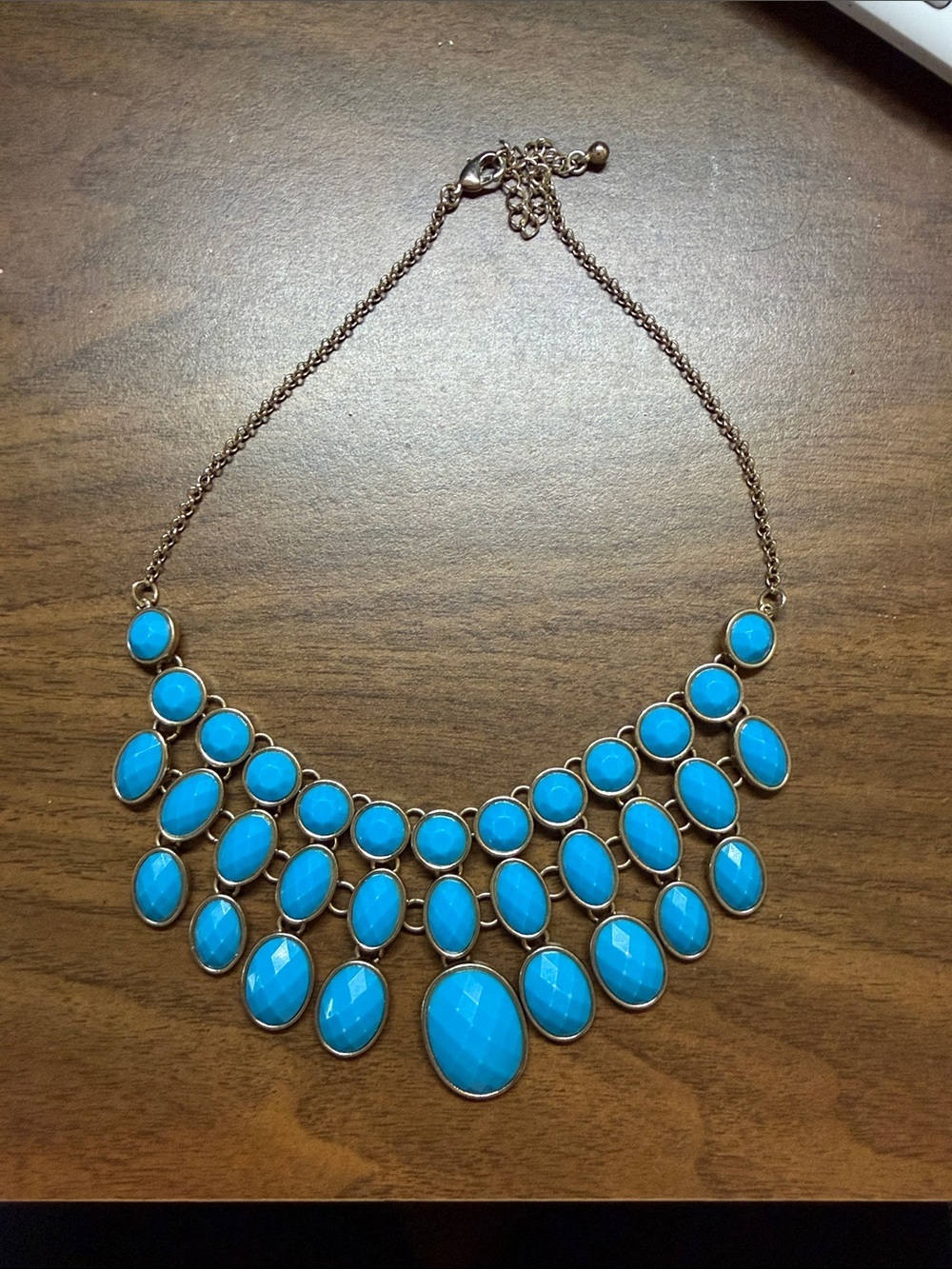Turquoise Multi-Stone Bib Necklace - Fashion Statement